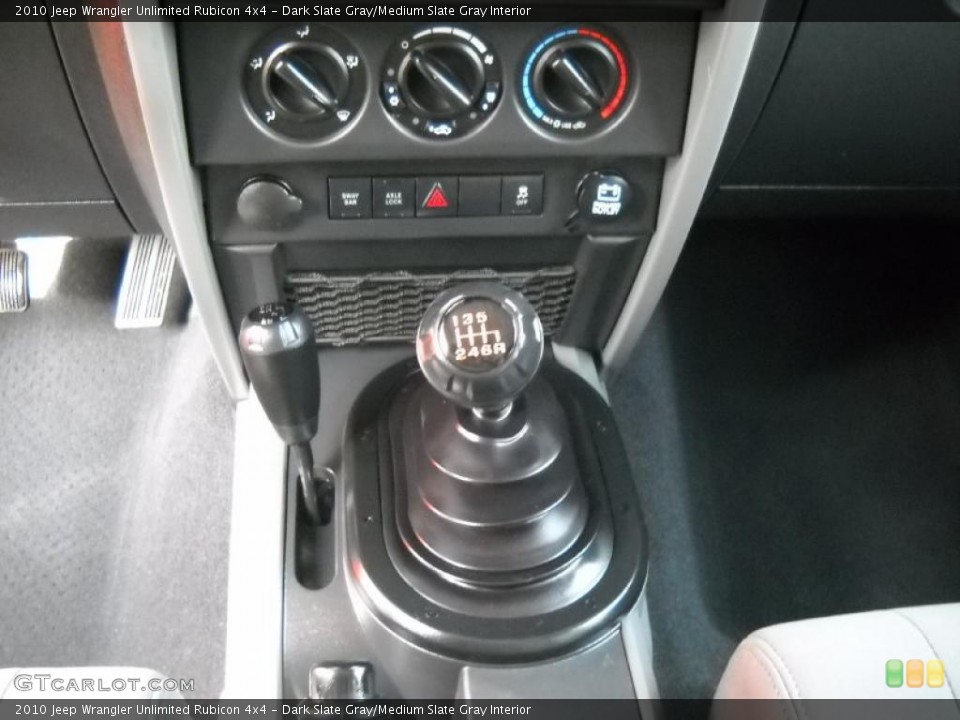 Dark Slate Gray/Medium Slate Gray Interior Transmission for the 2010 Jeep Wrangler Unlimited Rubicon 4x4 #40626550