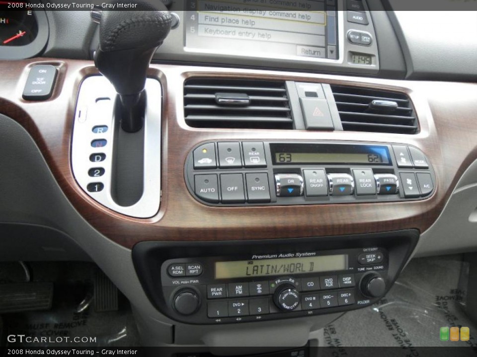 Gray Interior Controls for the 2008 Honda Odyssey Touring #40627782