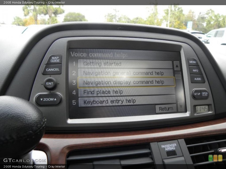 Gray Interior Navigation for the 2008 Honda Odyssey Touring #40627798