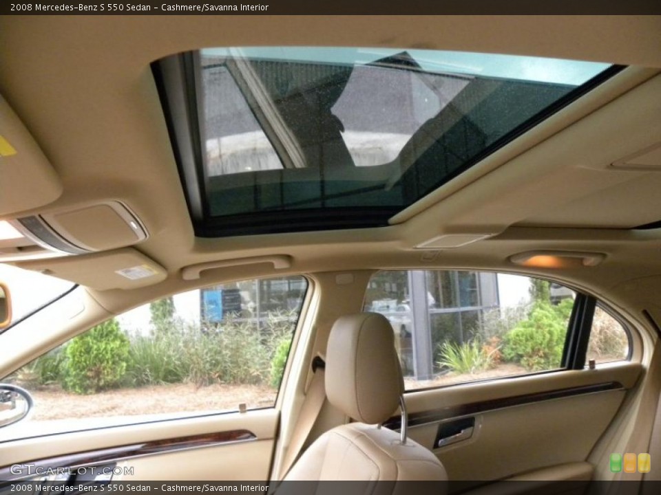 Cashmere/Savanna Interior Sunroof for the 2008 Mercedes-Benz S 550 Sedan #40629007