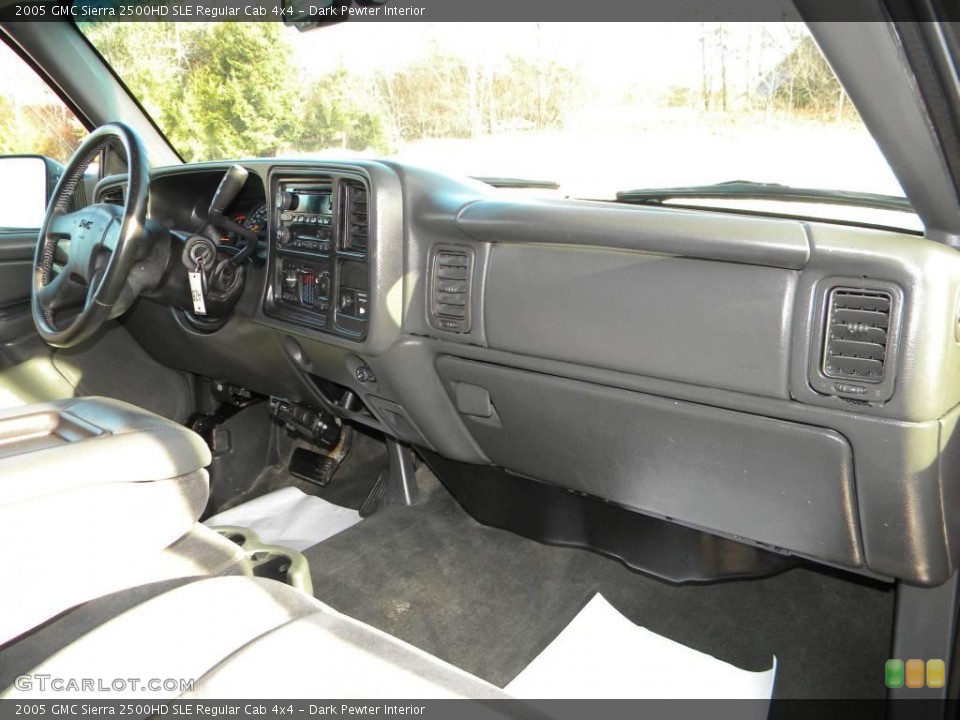 Dark Pewter Interior Dashboard for the 2005 GMC Sierra 2500HD SLE Regular Cab 4x4 #40629288