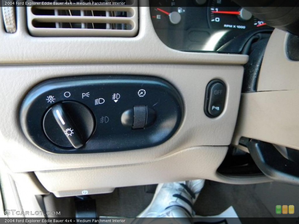 Medium Parchment Interior Controls for the 2004 Ford Explorer Eddie Bauer 4x4 #40629582