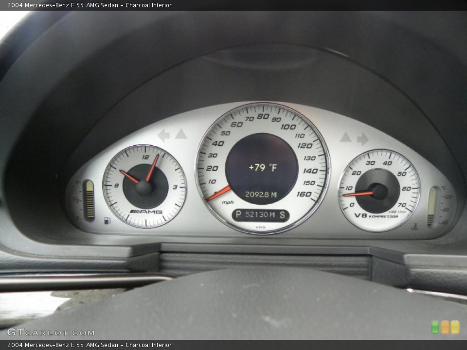 Charcoal Interior Gauges for the 2004 Mercedes-Benz E 55 AMG Sedan #40629742