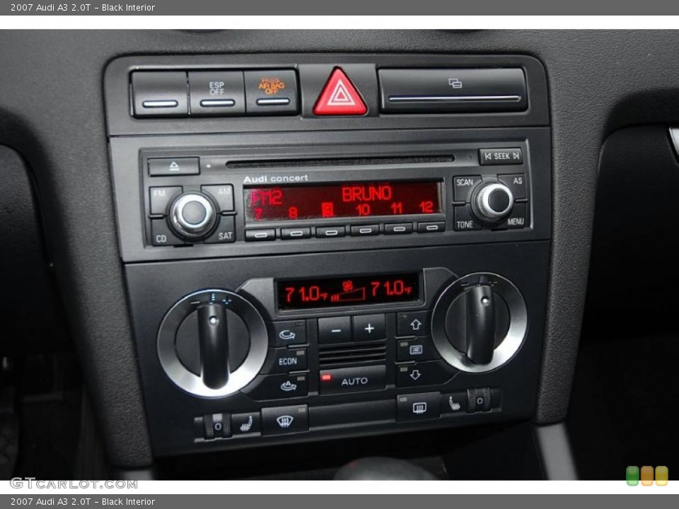 Black Interior Controls for the 2007 Audi A3 2.0T #40631641