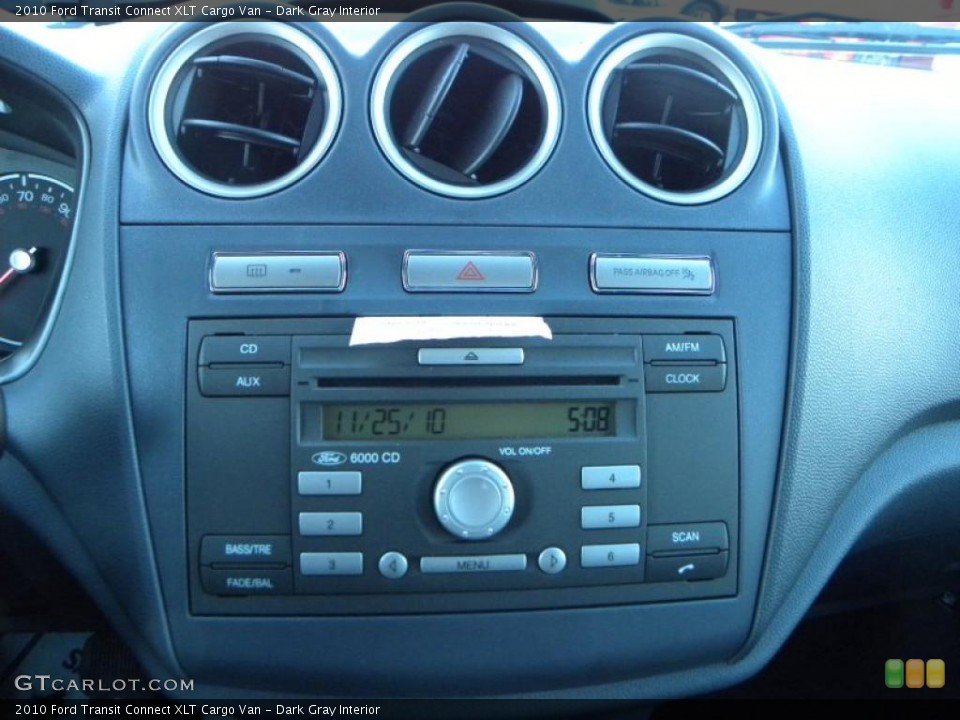 Dark Gray Interior Controls for the 2010 Ford Transit Connect XLT Cargo Van #40632150