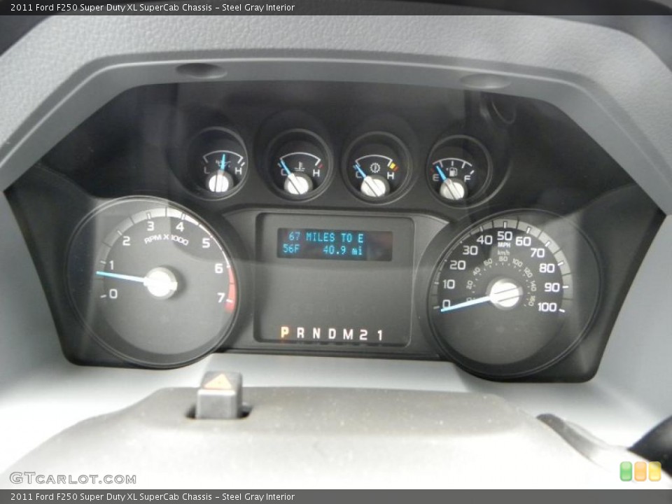 Steel Gray Interior Gauges for the 2011 Ford F250 Super Duty XL SuperCab Chassis #40632578
