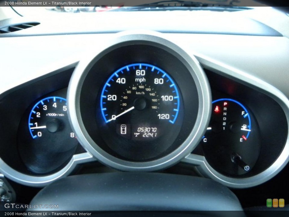 Titanium/Black Interior Gauges for the 2008 Honda Element LX #40634954