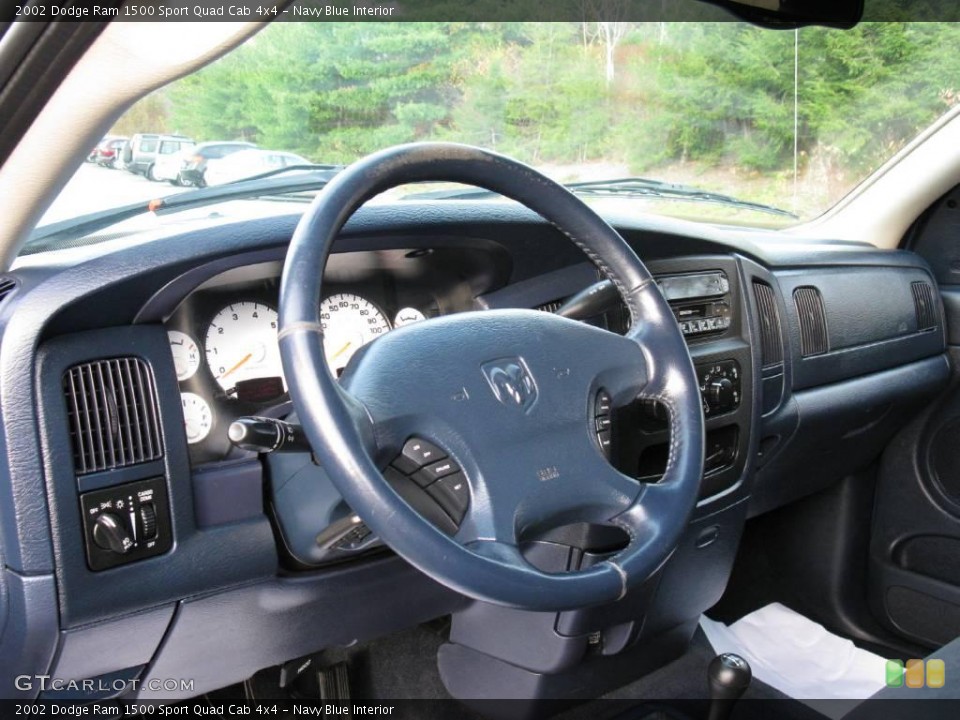 Navy Blue Interior Photo for the 2002 Dodge Ram 1500 Sport Quad Cab 4x4 #40635470