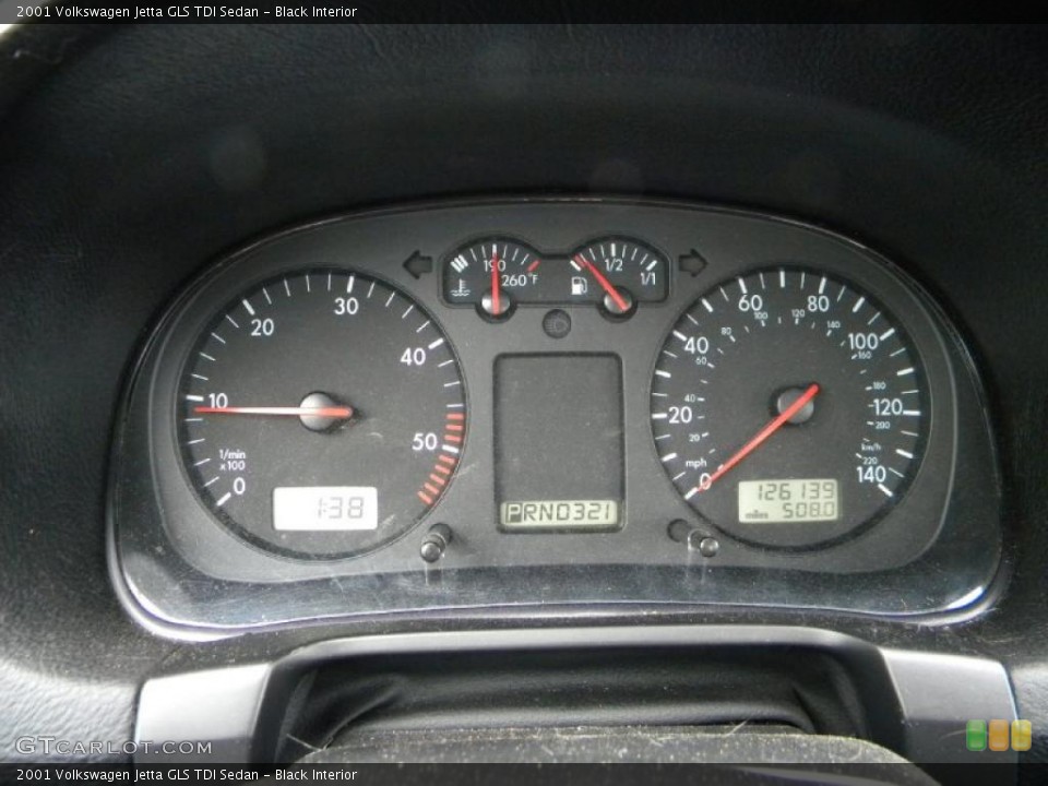Black Interior Gauges for the 2001 Volkswagen Jetta GLS TDI Sedan #40636494
