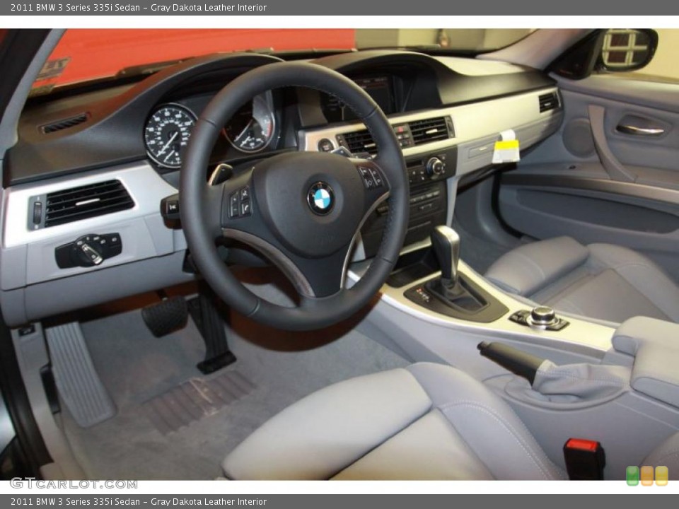 Gray Dakota Leather Interior Prime Interior for the 2011 BMW 3 Series 335i Sedan #40636578