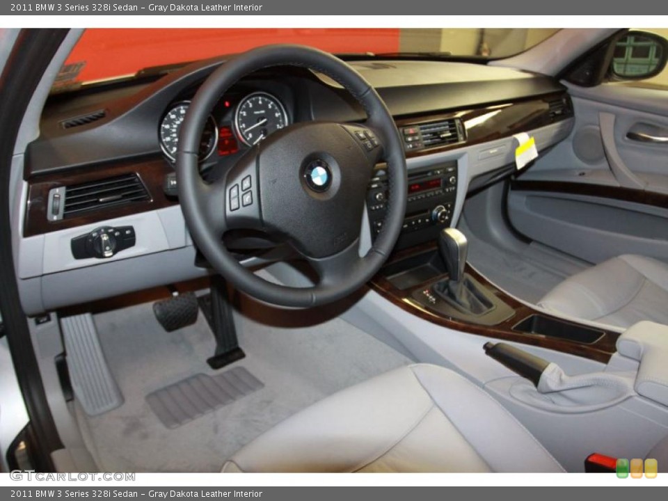 Gray Dakota Leather Interior Prime Interior for the 2011 BMW 3 Series 328i Sedan #40636854