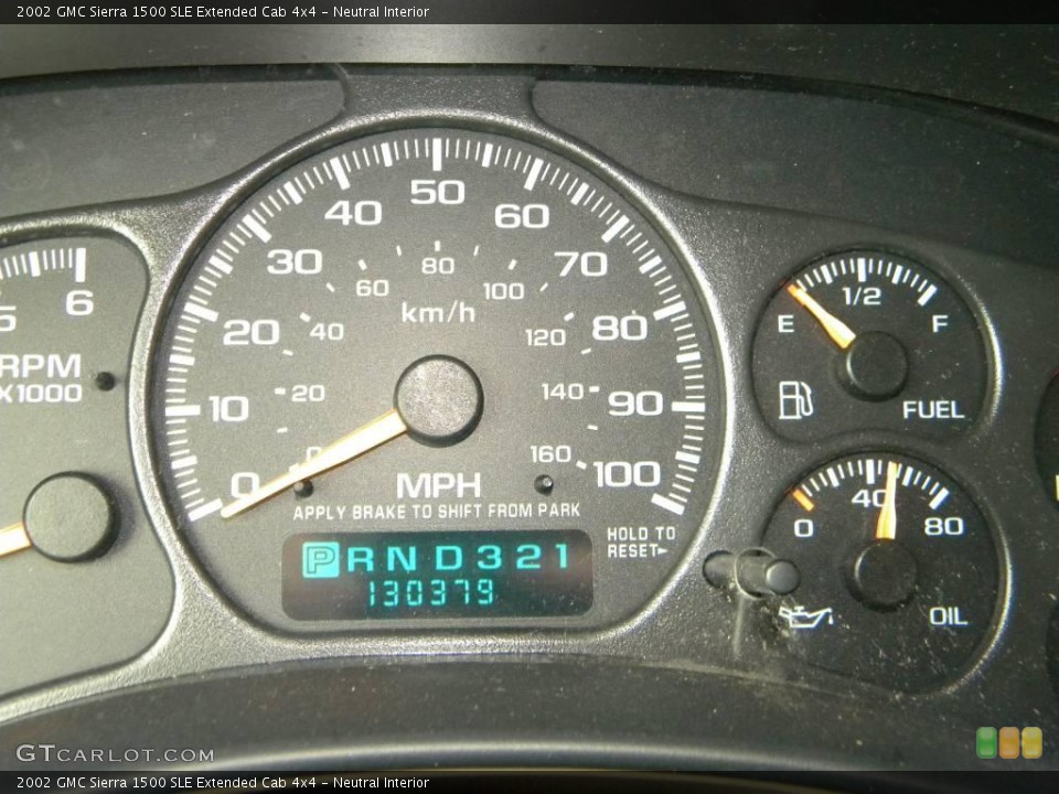 Neutral Interior Gauges for the 2002 GMC Sierra 1500 SLE Extended Cab 4x4 #40637402