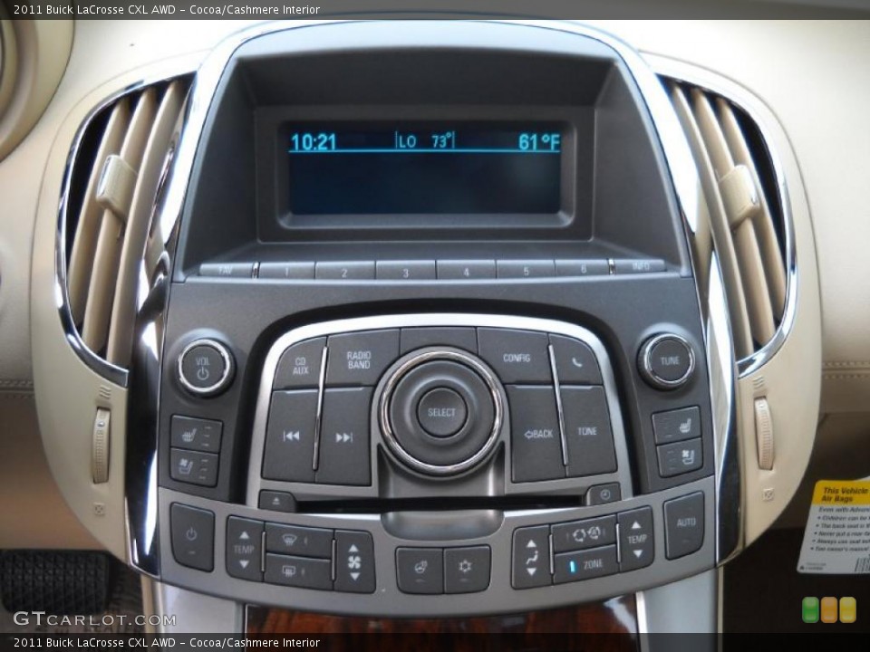 Cocoa/Cashmere Interior Controls for the 2011 Buick LaCrosse CXL AWD #40638198