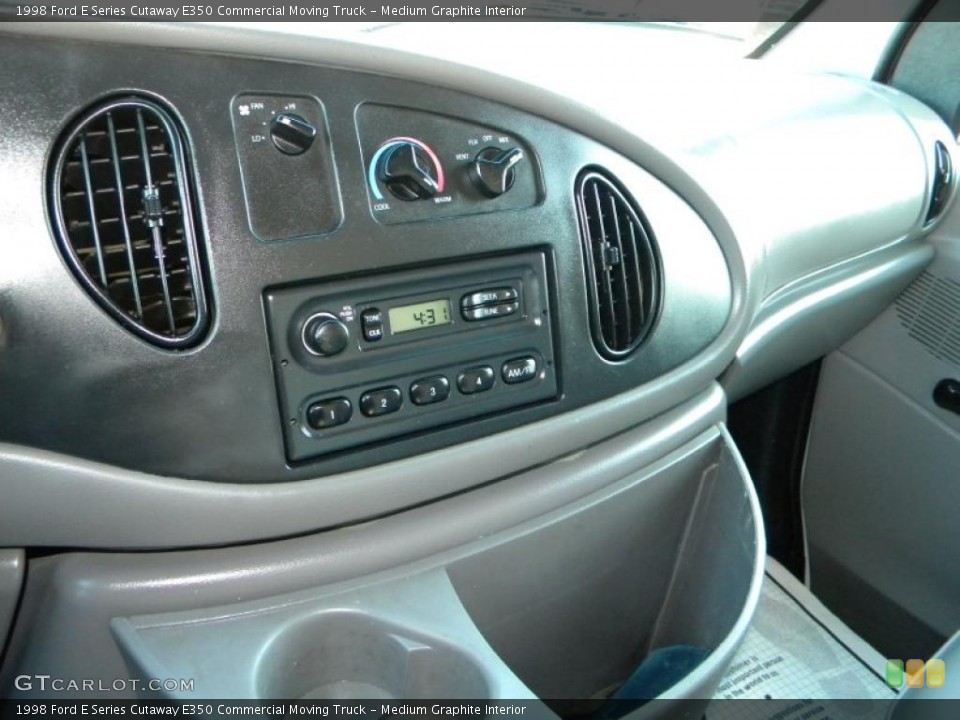 Medium Graphite Interior Controls for the 1998 Ford E Series Cutaway E350 Commercial Moving Truck #40640386