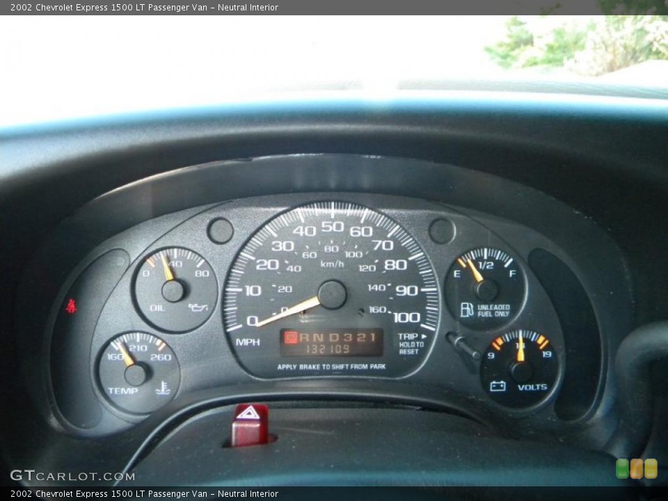 Neutral Interior Gauges for the 2002 Chevrolet Express 1500 LT Passenger Van #40644546