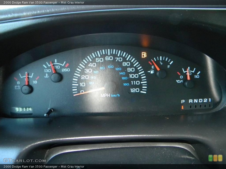 Mist Gray Interior Gauges for the 2000 Dodge Ram Van 3500 Passenger #40646018