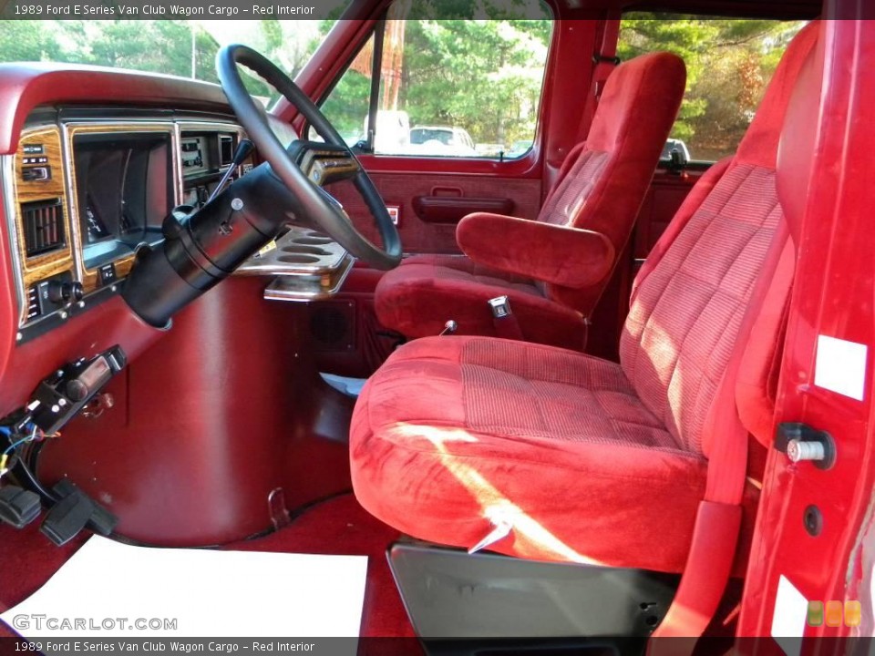 Red Interior Photo for the 1989 Ford E Series Van Club Wagon Cargo #40646466