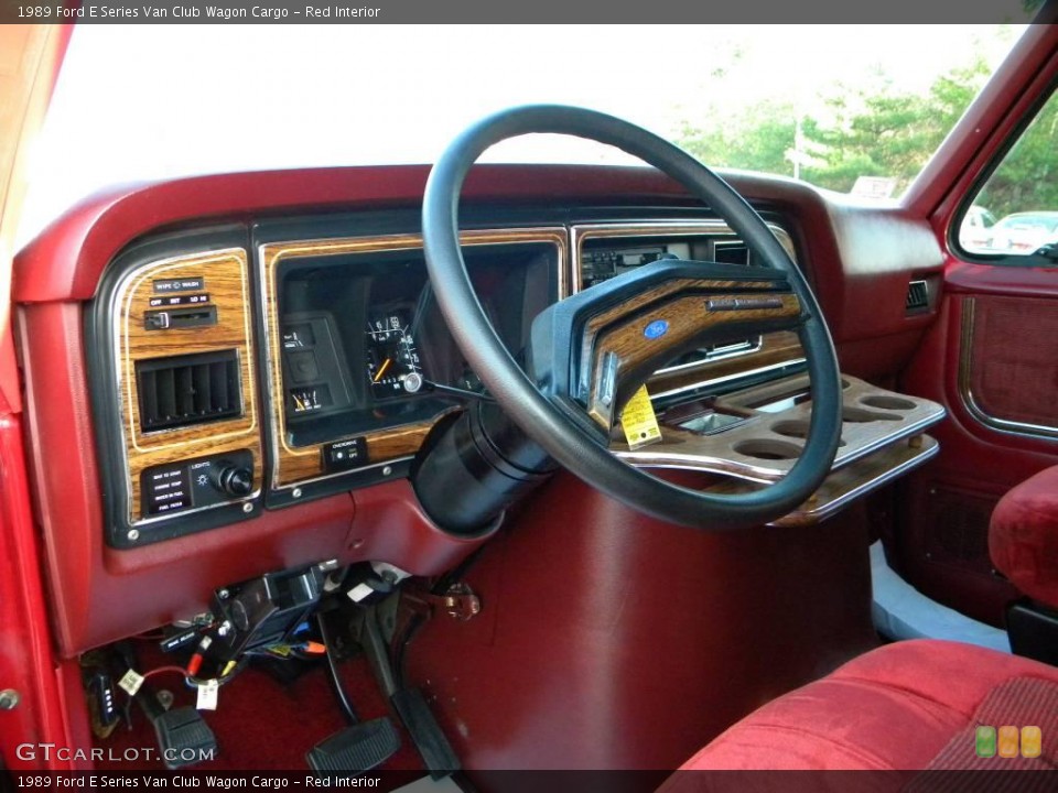 Red 1989 Ford E Series Van Interiors