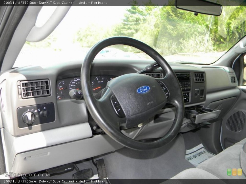 Medium Flint Interior Dashboard for the 2003 Ford F350 Super Duty XLT SuperCab 4x4 #40647398