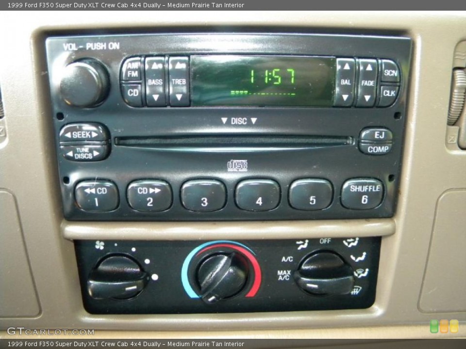 Medium Prairie Tan Interior Controls for the 1999 Ford F350 Super Duty XLT Crew Cab 4x4 Dually #40648814