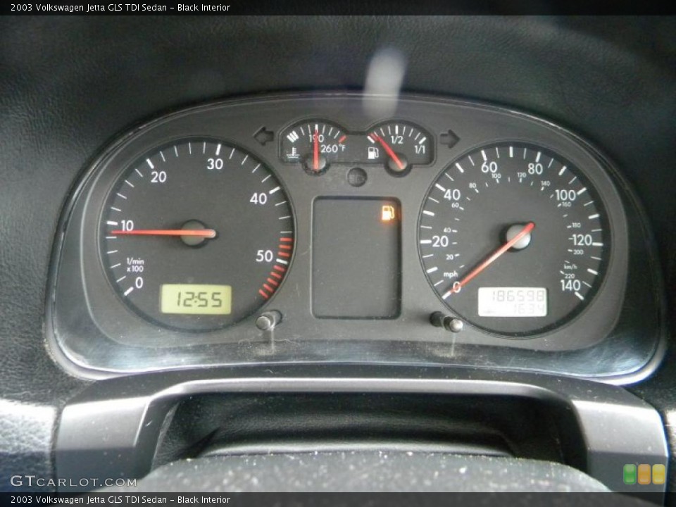 Black Interior Gauges for the 2003 Volkswagen Jetta GLS TDI Sedan #40648942