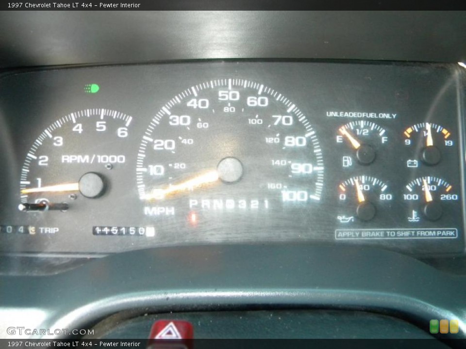 Pewter Interior Gauges for the 1997 Chevrolet Tahoe LT 4x4 #40649766