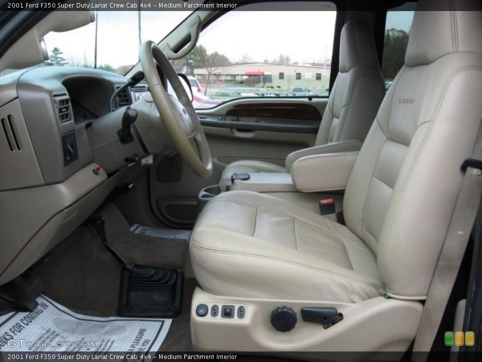 Medium Parchment Interior Photo for the 2001 Ford F350 Super Duty Lariat Crew Cab 4x4 #40650147