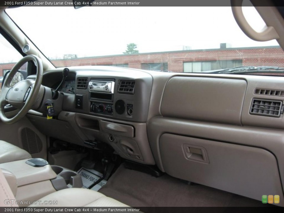 Medium Parchment Interior Dashboard for the 2001 Ford F350 Super Duty Lariat Crew Cab 4x4 #40650232