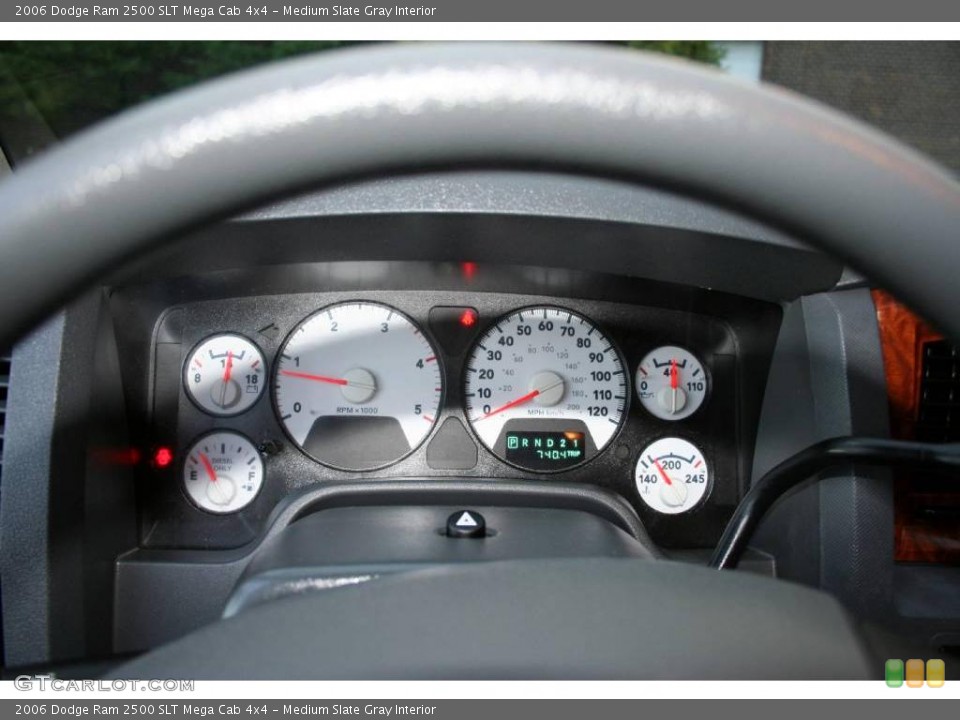 Medium Slate Gray Interior Gauges for the 2006 Dodge Ram 2500 SLT Mega Cab 4x4 #40650679
