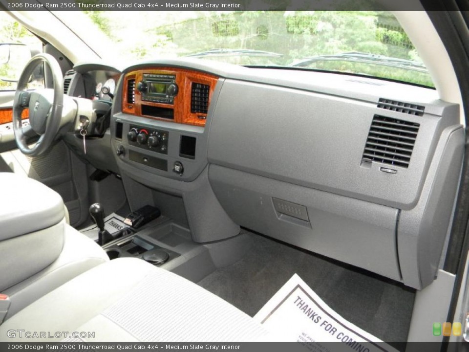 Medium Slate Gray Interior Dashboard for the 2006 Dodge Ram 2500 Thunderroad Quad Cab 4x4 #40651599