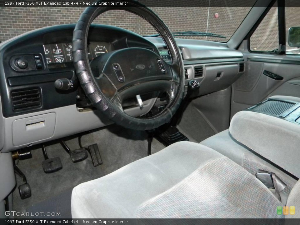 Medium Graphite Interior Dashboard for the 1997 Ford F250 XLT Extended Cab 4x4 #40652596