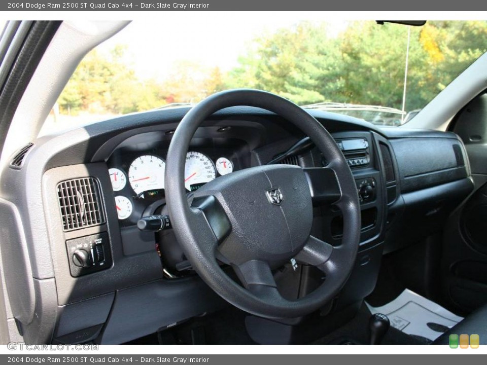 Dark Slate Gray Interior Dashboard for the 2004 Dodge Ram 2500 ST Quad Cab 4x4 #40654194