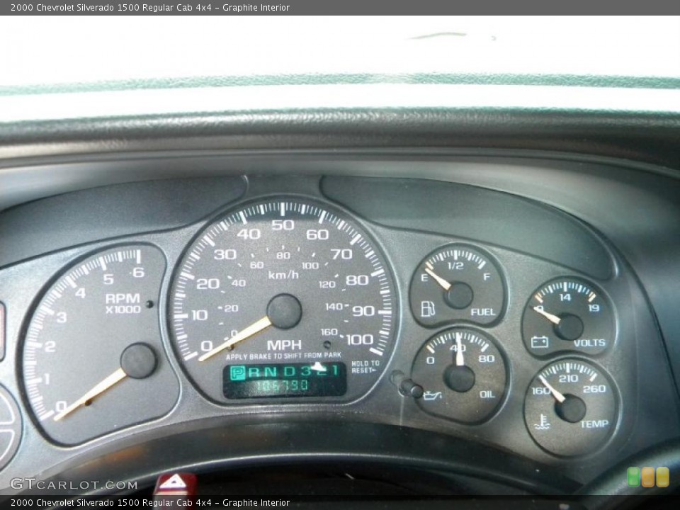 Graphite Interior Gauges for the 2000 Chevrolet Silverado 1500 Regular Cab 4x4 #40655623