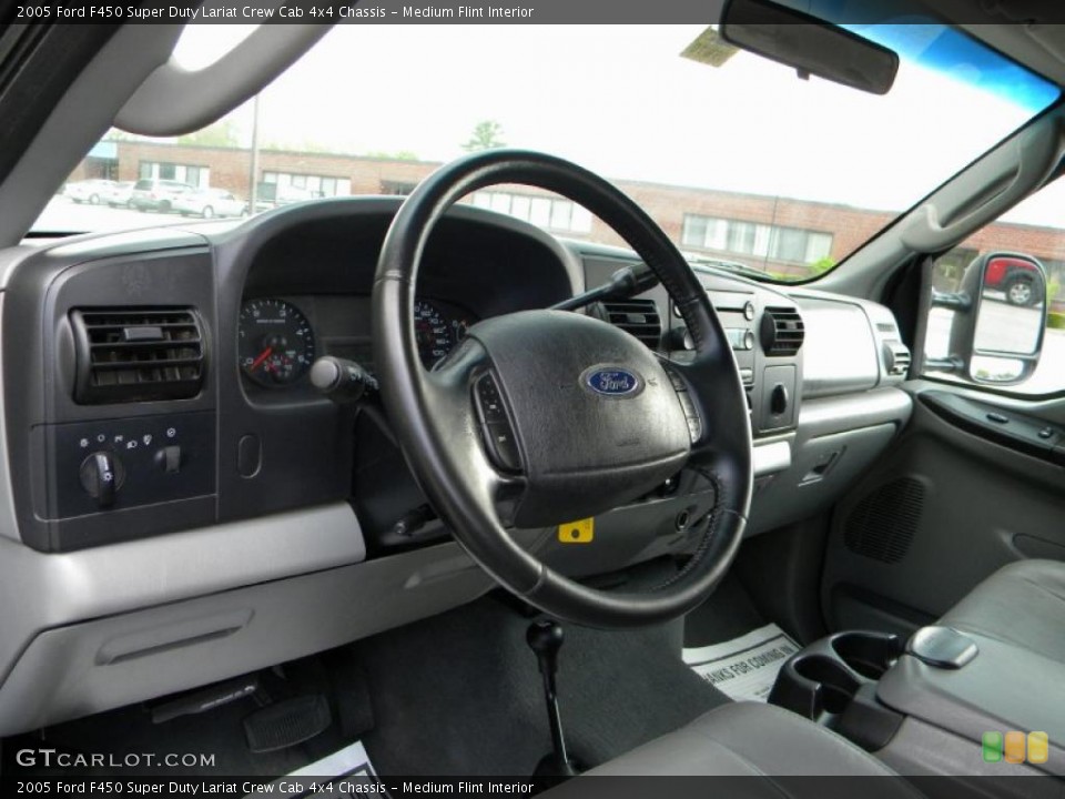 Medium Flint Interior Dashboard for the 2005 Ford F450 Super Duty Lariat Crew Cab 4x4 Chassis #40655727