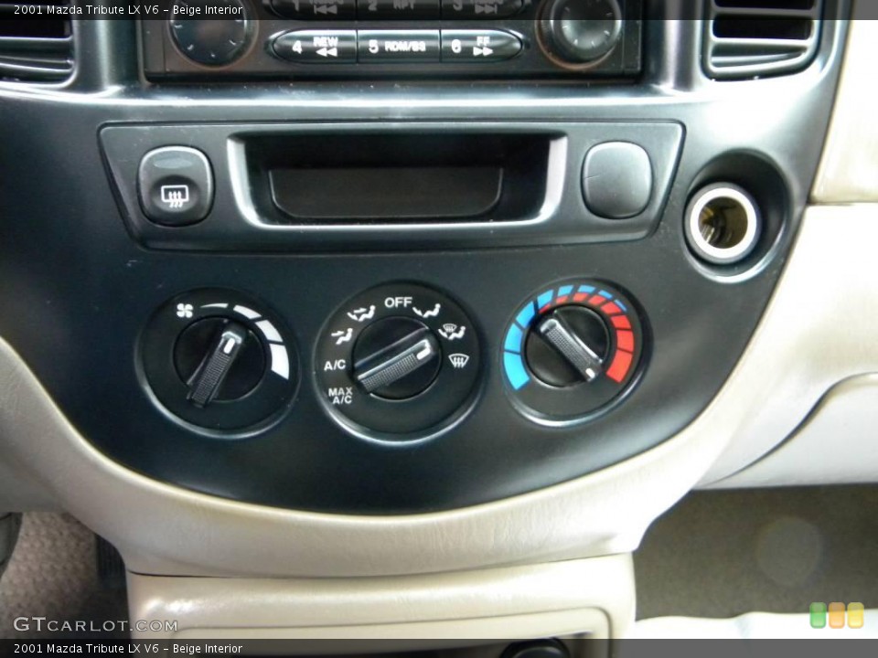 Beige Interior Controls for the 2001 Mazda Tribute LX V6 #40659889