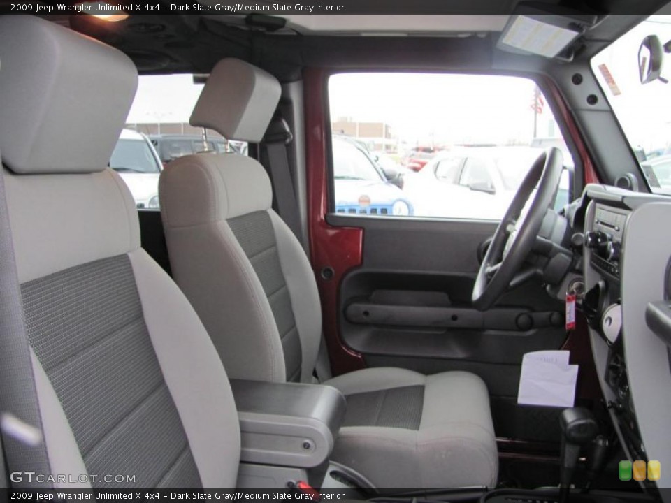 Dark Slate Gray/Medium Slate Gray Interior Photo for the 2009 Jeep Wrangler Unlimited X 4x4 #40661855