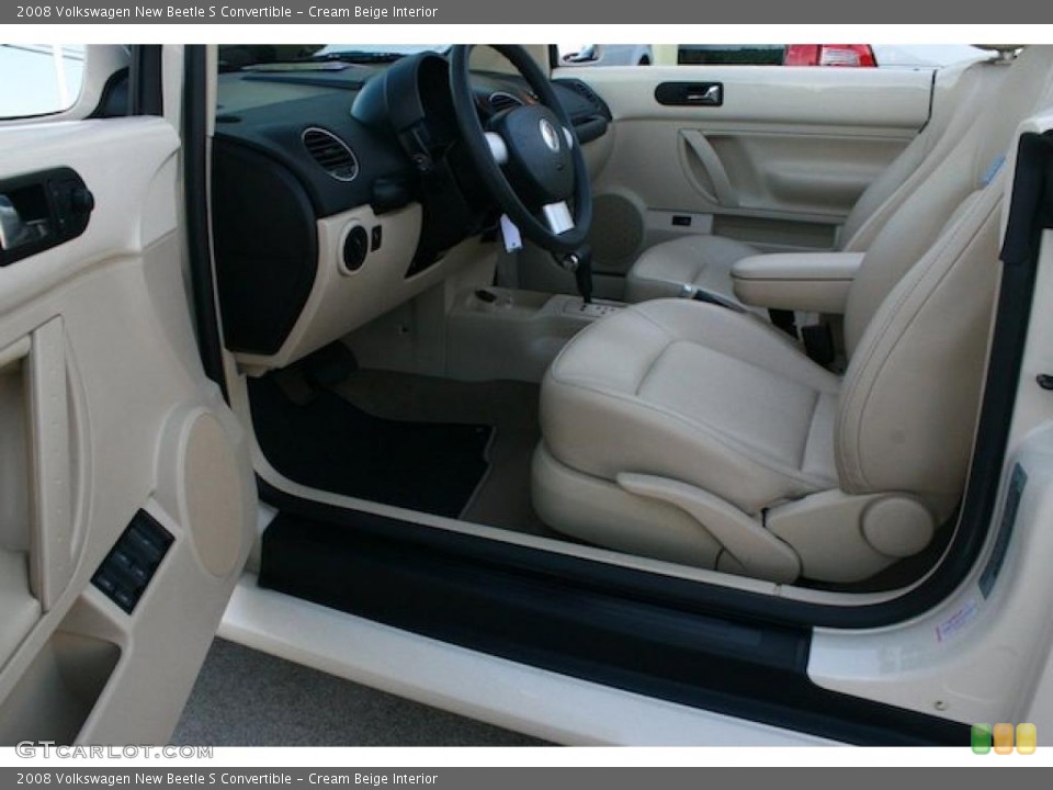 Cream Beige Interior Photo for the 2008 Volkswagen New Beetle S Convertible #40664891