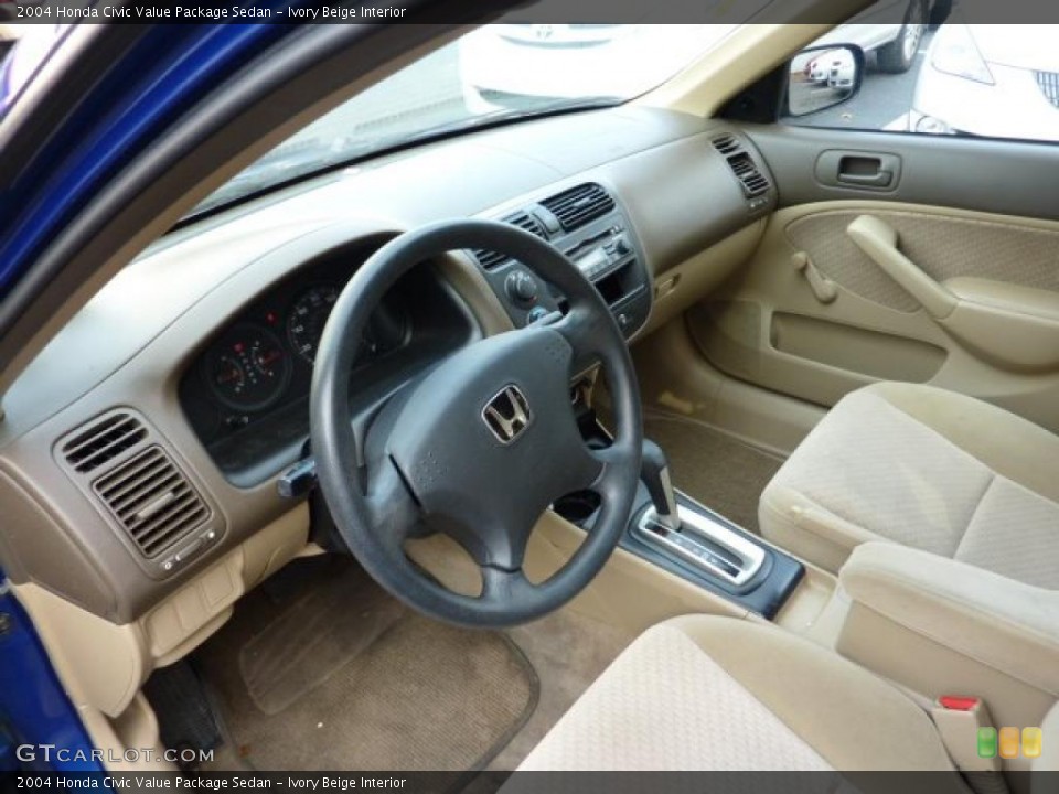 Ivory Beige Interior Prime Interior for the 2004 Honda Civic Value Package Sedan #40666031