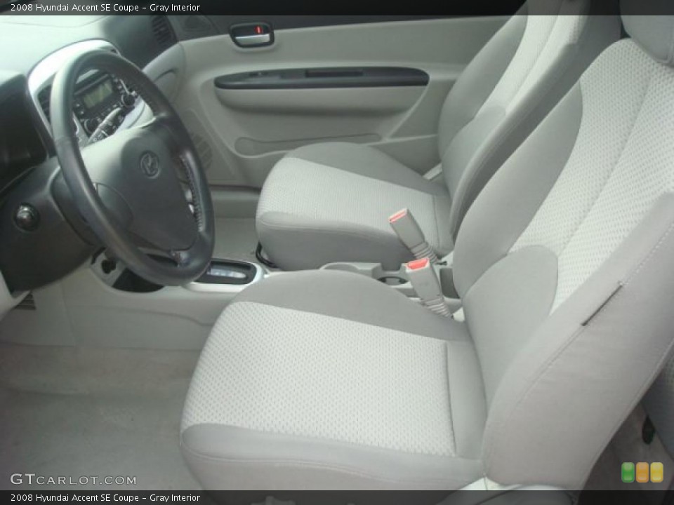 Gray Interior Photo for the 2008 Hyundai Accent SE Coupe #40671182