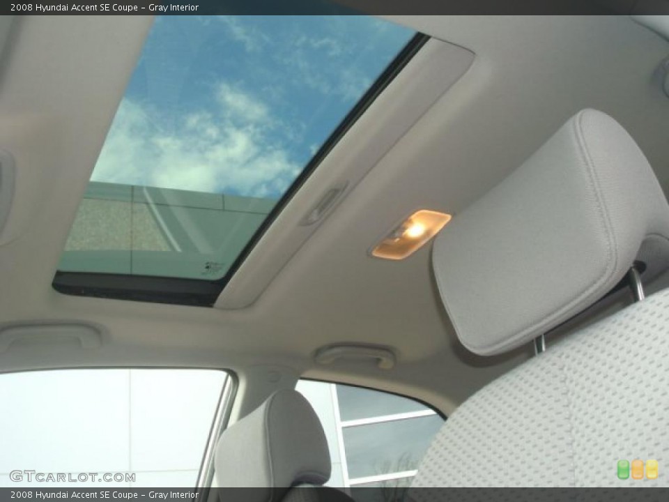 Gray Interior Sunroof for the 2008 Hyundai Accent SE Coupe #40671198