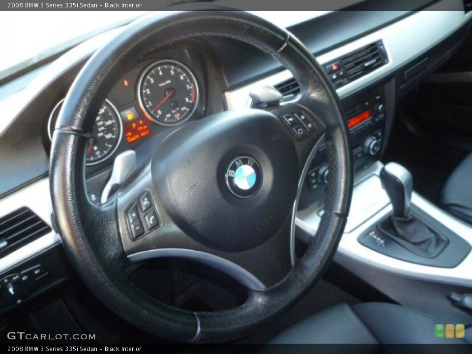 Black Interior Steering Wheel for the 2008 BMW 3 Series 335i Sedan #40676150