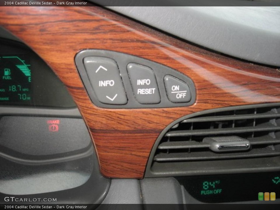 Dark Gray Interior Controls for the 2004 Cadillac DeVille Sedan #40676758