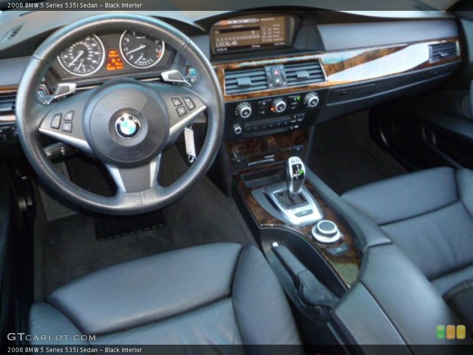 Black Interior Prime Interior for the 2008 BMW 5 Series 535i Sedan #40676996