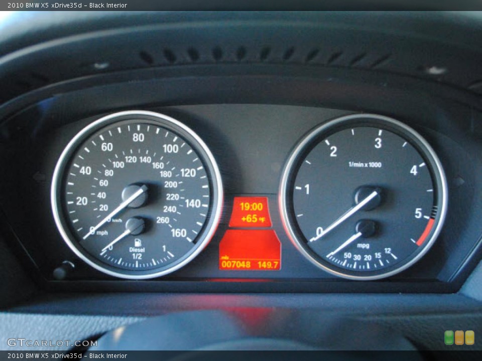 Black Interior Gauges for the 2010 BMW X5 xDrive35d #40677942