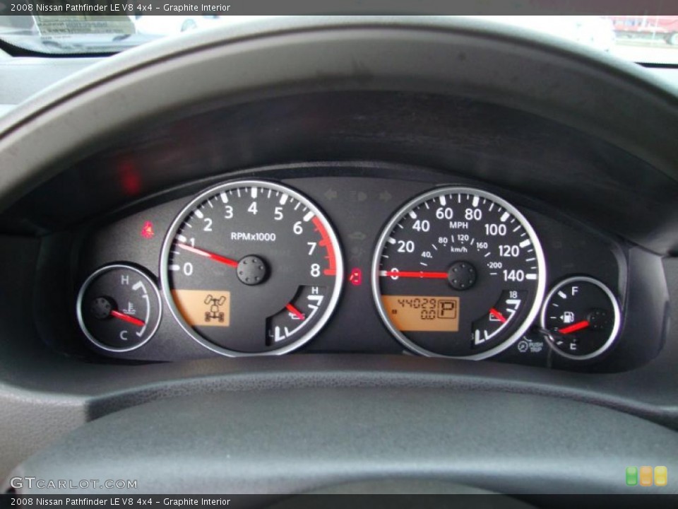 Graphite Interior Gauges for the 2008 Nissan Pathfinder LE V8 4x4 #40679622