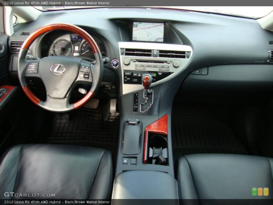 Black/Brown Walnut Interior Prime Interior for the 2010 Lexus RX 450h AWD Hybrid #40680806