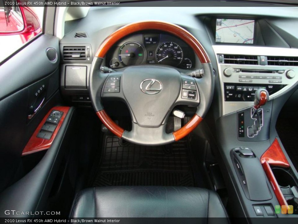 Black/Brown Walnut Interior Dashboard for the 2010 Lexus RX 450h AWD Hybrid #40680822