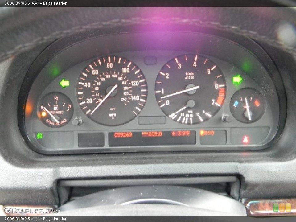 Beige Interior Gauges for the 2006 BMW X5 4.4i #40681118
