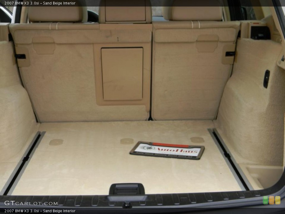 Sand Beige Interior Trunk for the 2007 BMW X3 3.0si #40682006