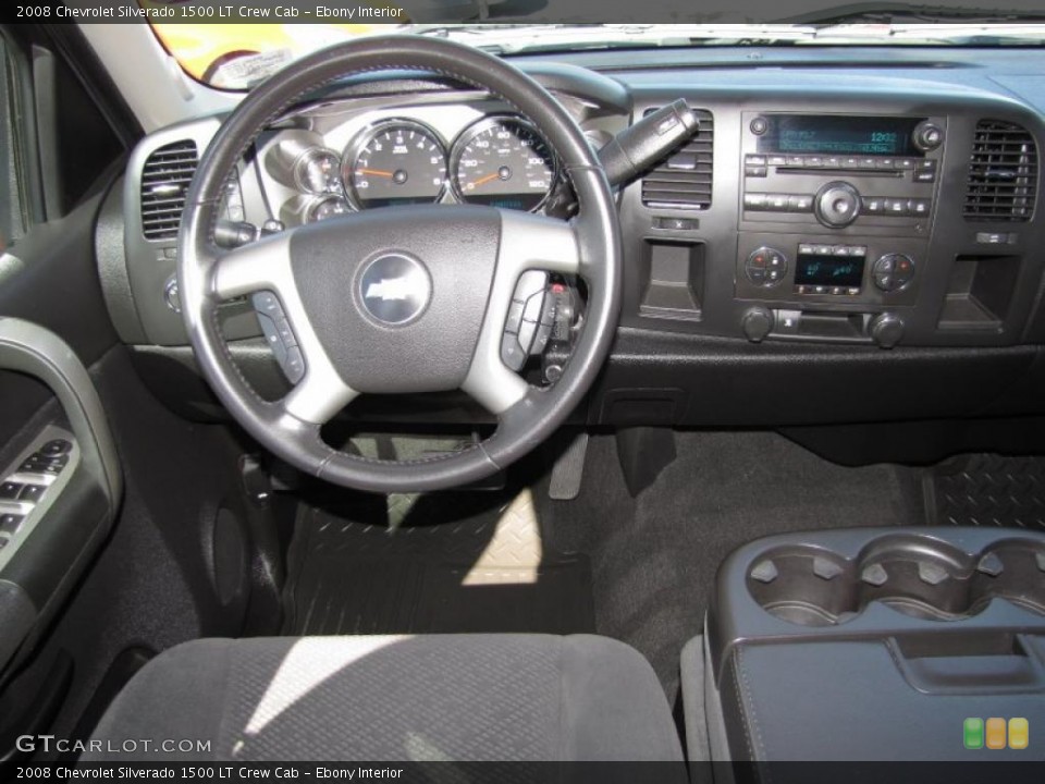 Ebony Interior Dashboard for the 2008 Chevrolet Silverado 1500 LT Crew Cab #40682554